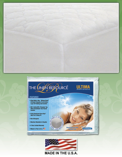 Ultima Custom Fit Mattress Pad by Innomax|mattress pads, innomax, ultima, custom fit, the linen resource