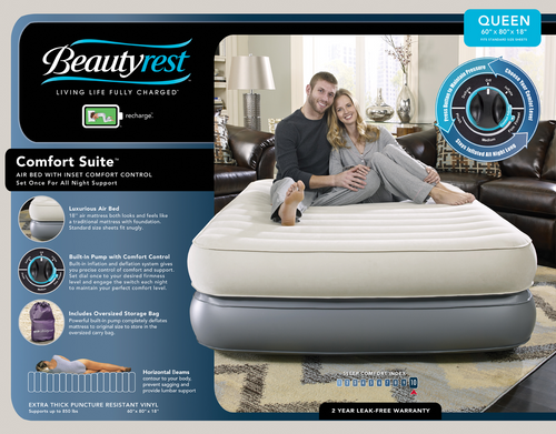 Boyd BeautyRest Queen Comfort Suite Express Bed|boyd specialty sleep, beauty rest, air bed, queen, pillowtop, comfort suite, express bed