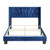 Valeria Velvet Upholstered Platform Bed Blue