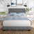 Colette Linen Upholstered Platform Bed Grey