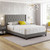 Mira Linen Upholstered Platform Bed Grey