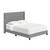 Mira Linen Upholstered Platform Bed Grey