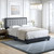 Paulina Velvet Upholstered Platform Bed Charcoal/Grey