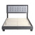 Paulina Velvet Upholstered Platform Bed Charcoal/Grey