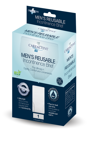 Men's Reusable Incontinence Briefs by CareActive|careactive, briefs, incontinence briefs, reusable
