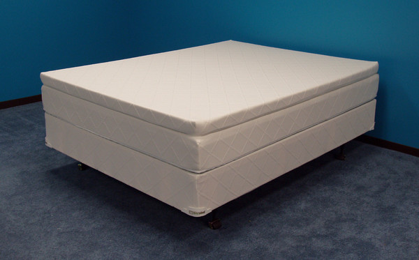 Strobel Organic "Ponder" Softside Waterbed with Water Tube System 4" Fill, with 2.5" Soy Foam Pillowtop, Top Only