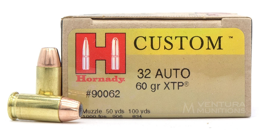 Hornady 32 ACP 60gr JHP/XTP Ammo for Sale | Ventura Munitions