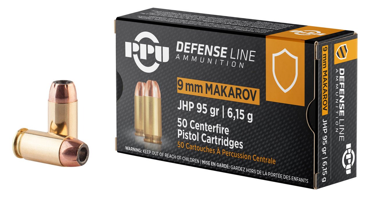 Prvi Partizan 9x18 Makarov 95gr JHP Ammo - 50 Rounds - Ventura