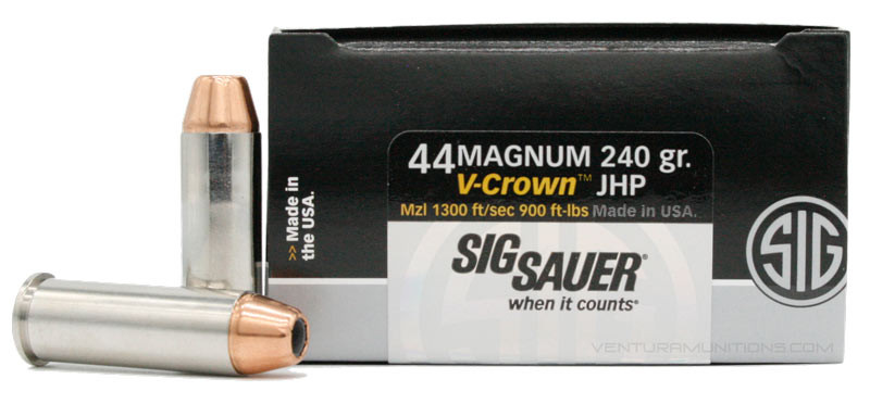 Sig Sauer Elite Performance 44 Magnum 240gr V-Crown JHP Ammo - 20