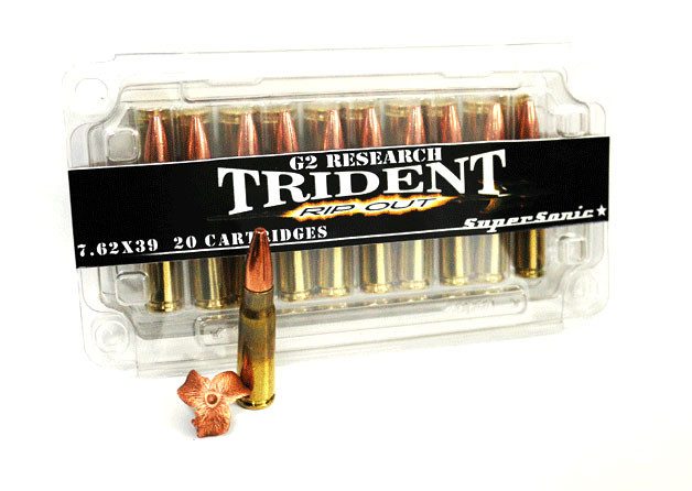 G2 Research Trident Ripout 7.62x39 124gr Supersonic CLF HP Ammo