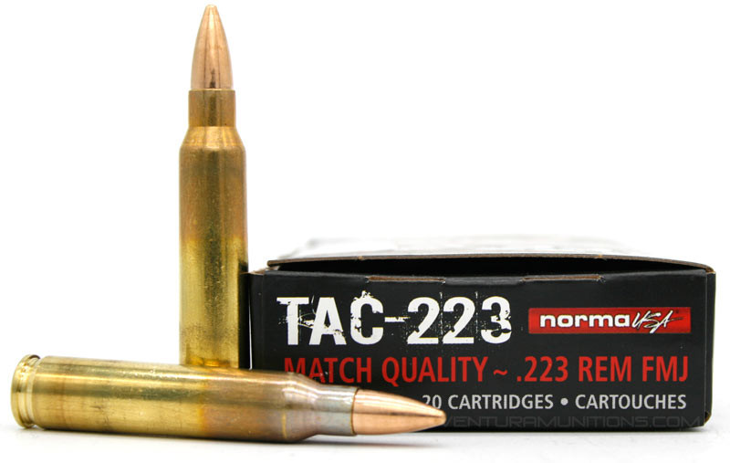 Norma USA TAC-223 223 Rem 55gr FMJ Ammo - 20 Rounds - Ventura