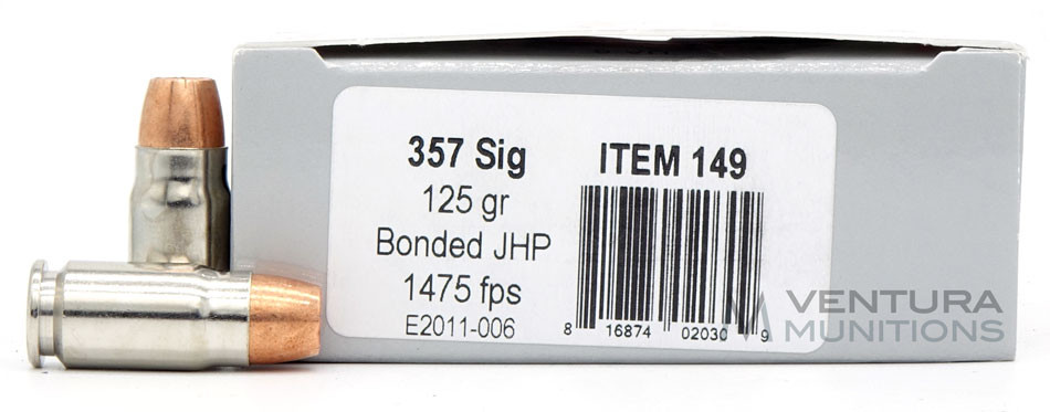 Underwood 357 Sig 125gr Bonded JHP Ammo - 20 Rounds - Ventura