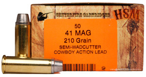 HSM 41 Magnum 210gr SWC-H Ammo - 50 Rounds HSM 41 Magnum 210gr SWC-H Ammo - 50 Rounds