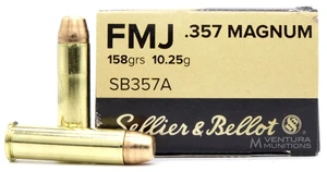 Sellier & Bellot 357 Magnum 158gr FMJ Ammo - 50 Rounds