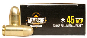 Armscor 45 ACP 230gr FMJ Ammo - 50 Rounds Armscor 45 ACP 230gr FMJ Ammo - 50 Rounds