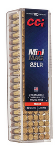 CCI Mini-Mag .22lr 40gr Plated RN Ammo - 100 Rounds