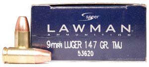 Speer Lawman 9mm 147gr TMJ FN Subsonic Ammo - 50 Rounds Speer Lawman 9mm 147gr TMJ FN Subsonic Ammo - 50 Rounds
