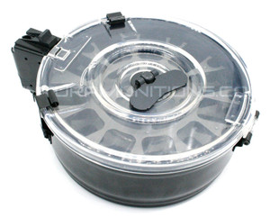 KCI AK-47 75 Round Drum Magazine with Hinged Back KCI AK-47 75 Round Drum Magazine with Hinged Back