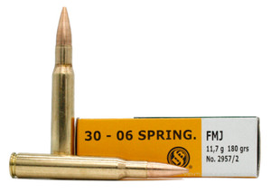 Sellier & Bellot 30-06 Springfield 180gr FMJ Ammo - 20 Rounds Sellier & Bellot 30-06 Springfield 180gr FMJ Ammo - 20 Rounds