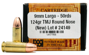 Ventura Heritage 9mm Largo 124gr TMJ Ammo - 50 Rounds Ventura Heritage 9mm Largo 124gr TMJ Ammo - 50 Rounds