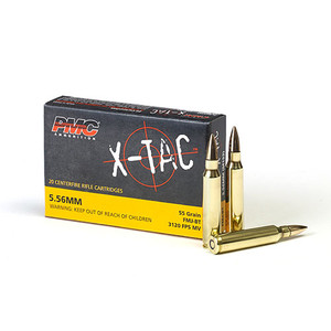 PMC X-Tac 5.56 Nato 55gr FMJ Ammo - 20 Rounds PMC X-Tac 5.56 Nato 55gr FMJ Ammo - 20 Rounds