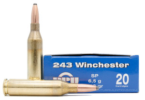 Prvi Partizan 243 Win 100gr SP Ammo - 20 Rounds Prvi Partizan 243 Win 100gr SP Ammo - 20 Rounds
