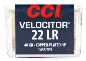 CCI Velocitor 22lr 40gr HP Ammo - 50 Rounds CCI Velocitor 22lr 40gr HP Ammo - 50 Rounds