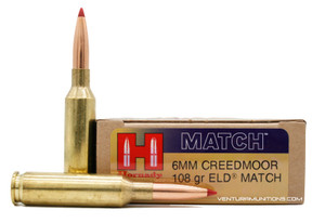 Hornady 6mm Creedmoor 108gr ELD Match Ammo Hornady 6mm Creedmoor 108gr ELD Match Ammo