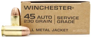 Winchester Military Service Grade 45ACP 230gr FMJ Ammo - 50 Rounds