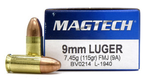 Magtech 9mm 115gr FMJ Ammo - 50 Rounds Magtech 9mm 115gr FMJ Ammo - 50 Rounds