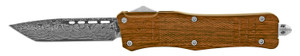 CS Tactical Edge OTF Faux Wood Grain Damascus