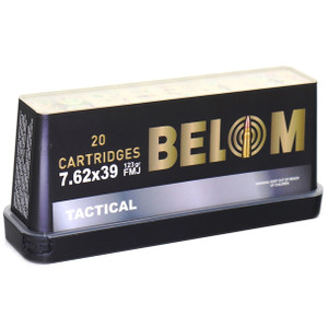 Belom 7.62x39 123gr Lead-Core FMJ Ammo - 20 Rounds Belom 7.62x39 123gr Lead-Core FMJ Ammo - 20 Rounds
