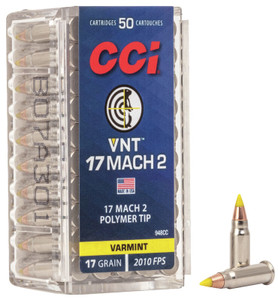 CCI 17 Hornady Mach2 17gr Varmint Tip Ammo - 50 Rounds CCI 17 Hornady Mach2 17gr Varmint Tip Ammo - 50 Rounds