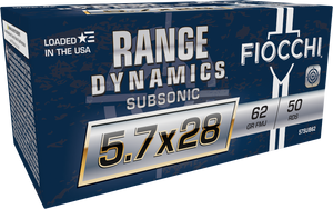 Fiocchi Range Dynamics 5.7x28mm 62gr Subsonic FMJ Ammo - 50 Rounds Fiocchi Range Dynamics 5.7x28mm 62gr Subsonic FMJ Ammo - 50 Rounds
