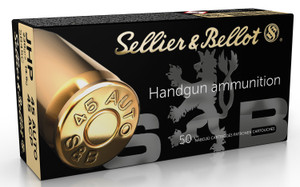 Sellier & Bellot 45 ACP 230gr JHP Ammo - 50 Rounds Sellier & Bellot 45 ACP 230gr JHP Ammo - 50 Rounds