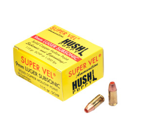 Super Vel Hush Puppy 9mm 115gr Subsonic SCHP Ammo - 20 Rounds Super Vel Hush Puppy 9mm 115gr Subsonic SCHP Ammo - 20 Rounds