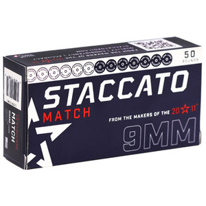 Staccato Match 9mm 136gr OTM Ammo - 50 Rounds