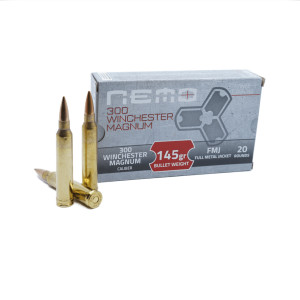 Nemo Arms 300 Win Mag 145gr FMJ Ammo - 20 Rounds Nemo Arms 300 Win Mag 145gr FMJ Ammo - 20 Rounds