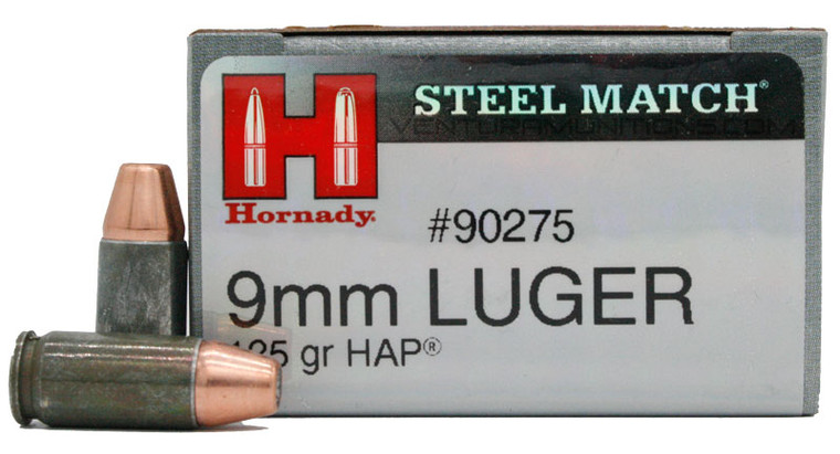 Hornady 9mm 125gr HAP Ammo - 50 Rounds