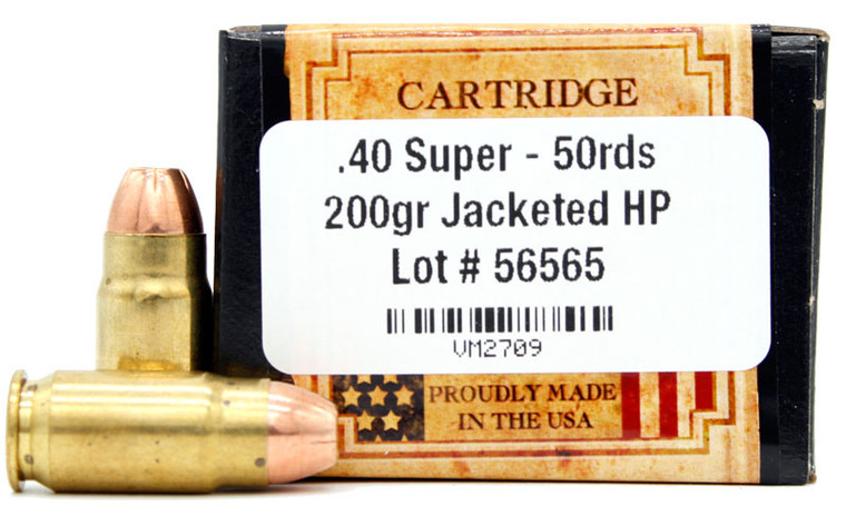 Ventura Heritage 40 Super 200gr JHP Ammo - 50 Rounds