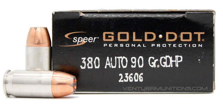 Speer LE .380 ACP 90gr GHDP Ammo - 20 Rounds