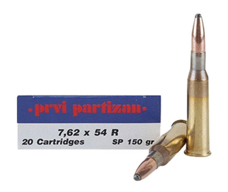 Prvi Partizan 7.62x54r 150gr SP Ammo - 20 Rounds