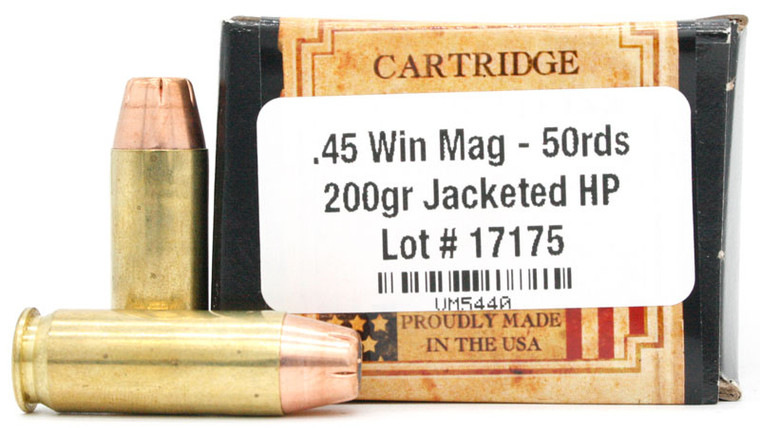Ventura Heritage 45 Winchester Magnum 200gr JHP Ammo - 50 Rounds