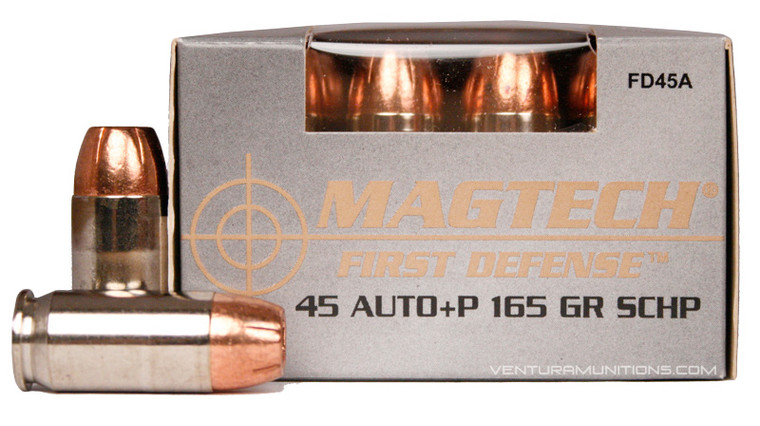 MagTech 45 ACP 165gr +P Solid Copper HP Ammo - 20 Rounds