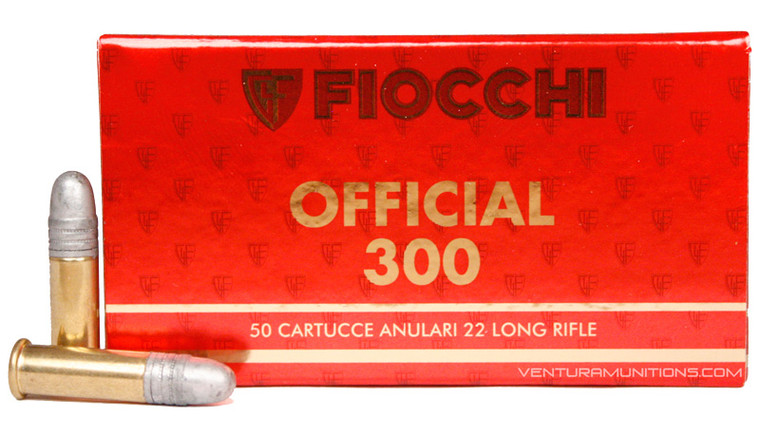 Fiocchi 22 LR Super Match 40gr RN Ammo - 50 Rounds