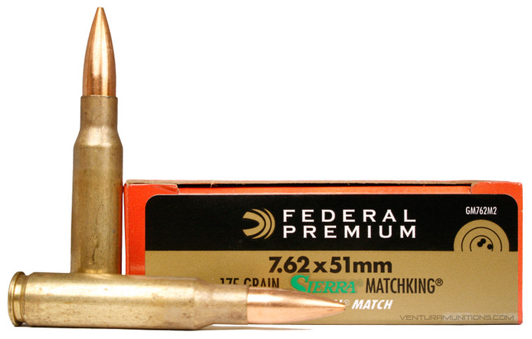Federal Gold Medal Match 7.62x51 175gr BTHP Ammo - 20 Rounds
