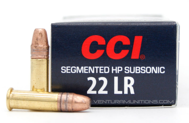 CCI Quik Shok 22LR 40gr Segmented Subsonic HP Ammo - 50 Rounds