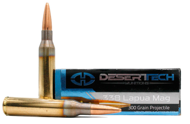 Desert Tech Premium Match 338 Lapua Mag 300gr OTM BT Ammo - 20 Rounds