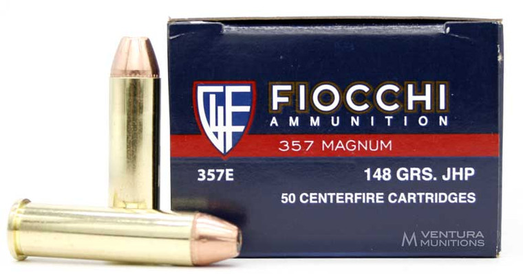 Fiocchi 357 Magnum 148gr JHP Ammo - 50 Rounds