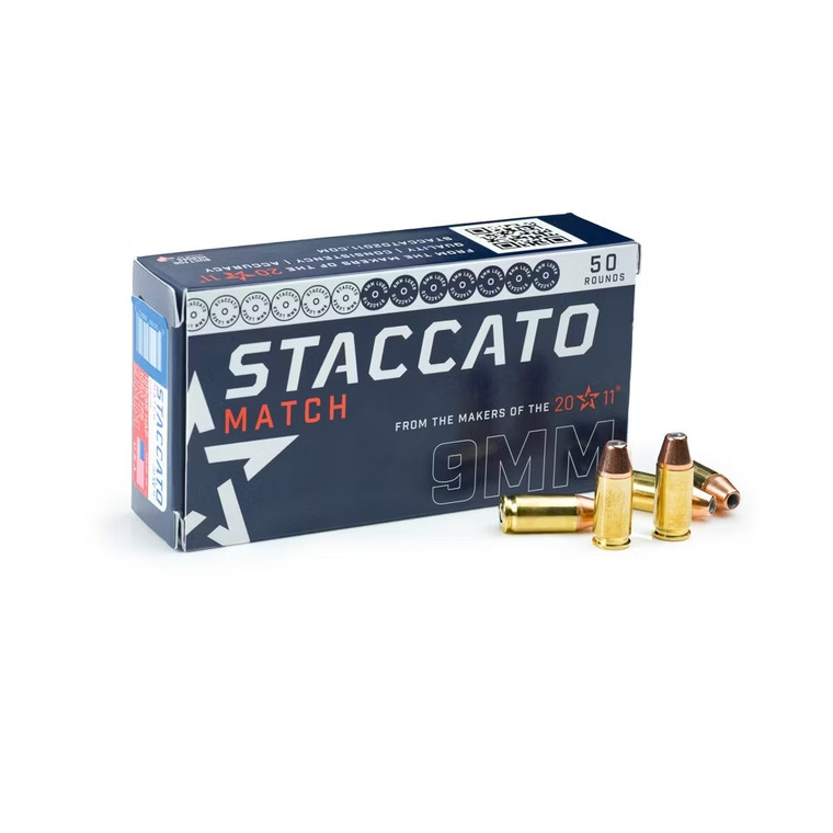 Staccato Match 9mm 125gr HAP Ammo - 50 Rounds